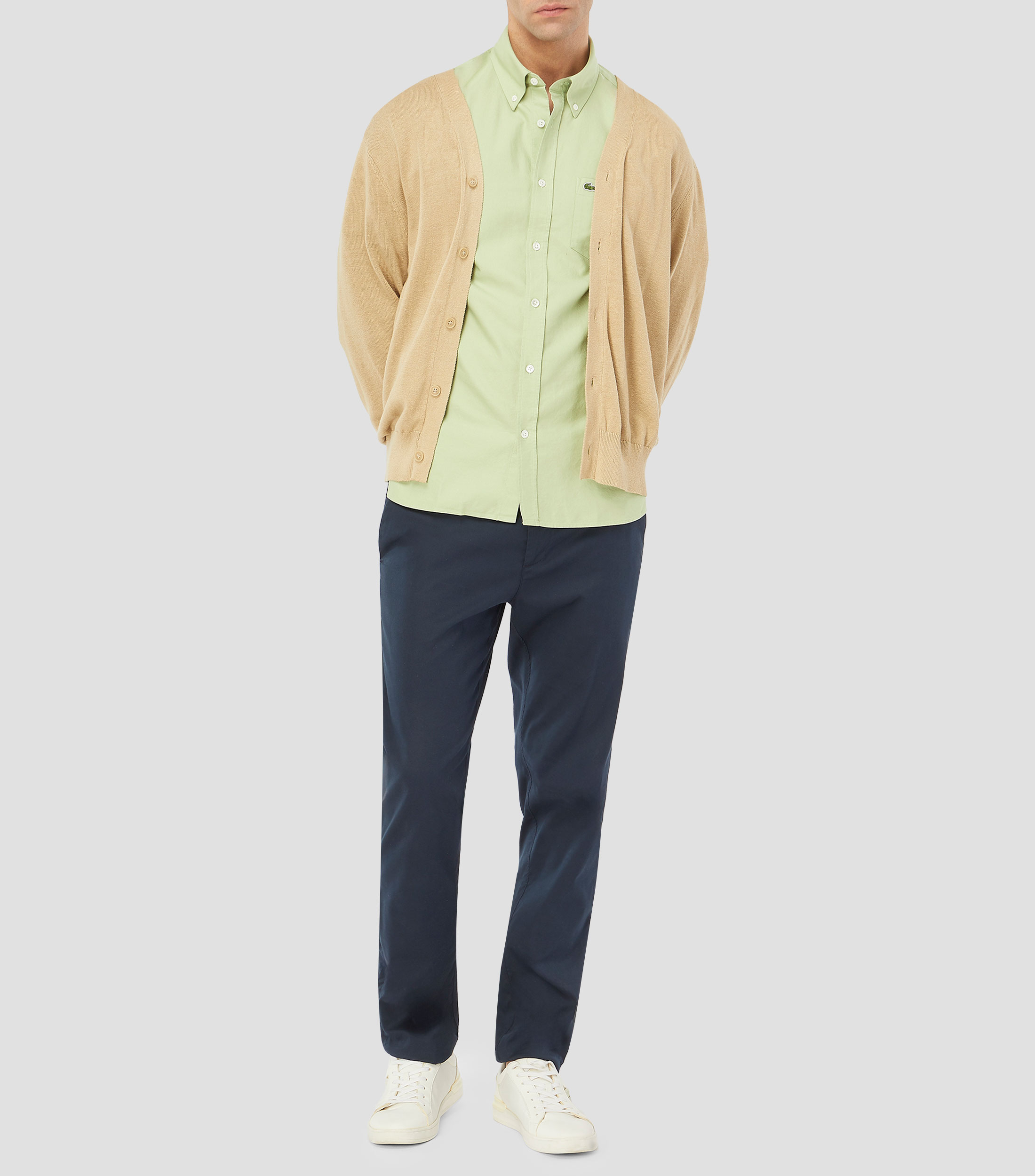 Camisa lisa manga corta Hombre